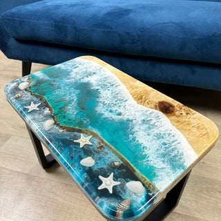 Epoxidharz-Live-Edge-Couchtisch