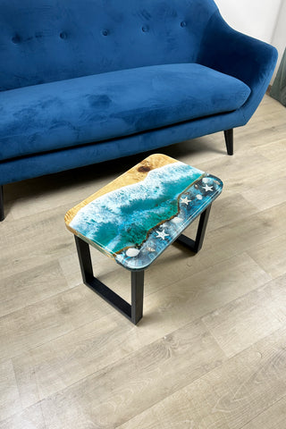 Epoxidharz-Live-Edge-Couchtisch