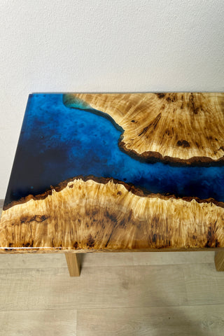 Blue Epoxy River Entryway Table