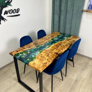 Ozean Kunst Harz Fluss Esstisch