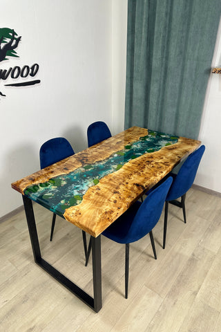 Ocean Art Resin River Dining Table