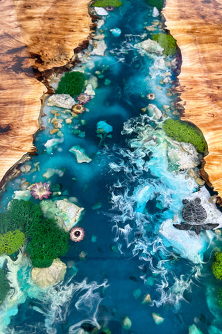 Ocean Art Resin River Dining Table