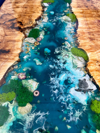 Ocean Art Resin River Dining Table