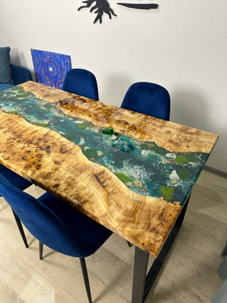 Ocean Art Resin River Dining Table