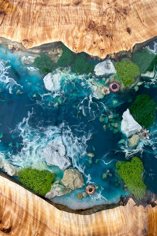 Ocean Art Resin River Dining Table