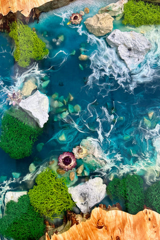 Ocean Art Resin River Dining Table