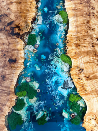 Ocean Art Resin River Dining Table