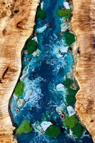Ocean Art Resin River Dining Table