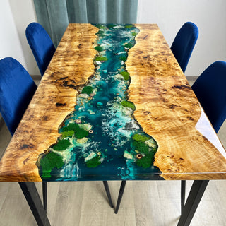 Ozean Kunst Harz Fluss Esstisch