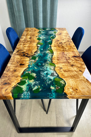 Ocean Art Resin River Dining Table