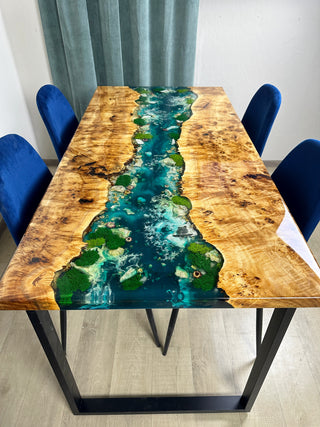 Ocean Art Resin River Dining Table