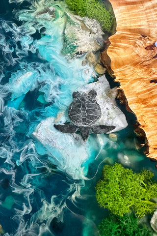 Ocean Art Resin River Dining Table