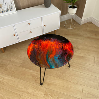 Runder Couchtisch aus Epoxidharz