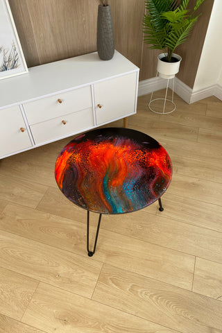 Runder Couchtisch aus Epoxidharz