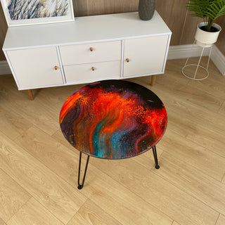 Runder Couchtisch aus Epoxidharz