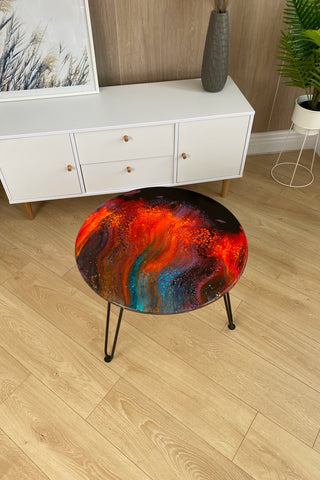 Runder Couchtisch aus Epoxidharz