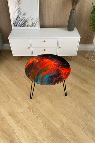 Runder Couchtisch aus Epoxidharz