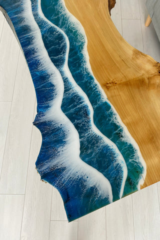Live Edge Epoxy End Table