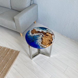 Runder Couchtisch aus Epoxidharz