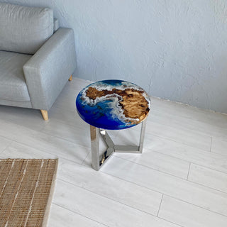 Runder Couchtisch aus Epoxidharz