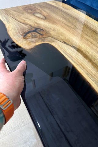 Walnut and Black Epoxy River Table
