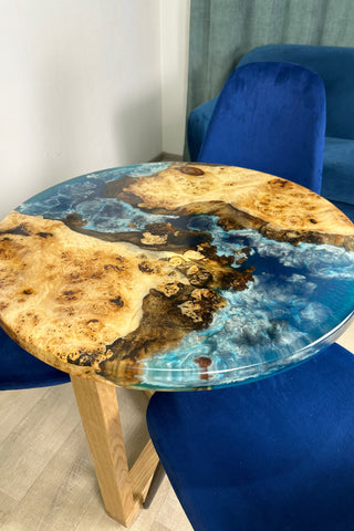 Blue Ocean Art Epoxy Table