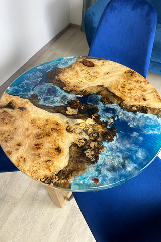 Blue Ocean Art Epoxy Table