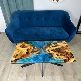 Epoxidtisch mit Strandmotiv