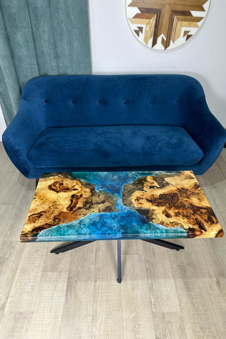 Epoxidtisch mit Strandmotiv