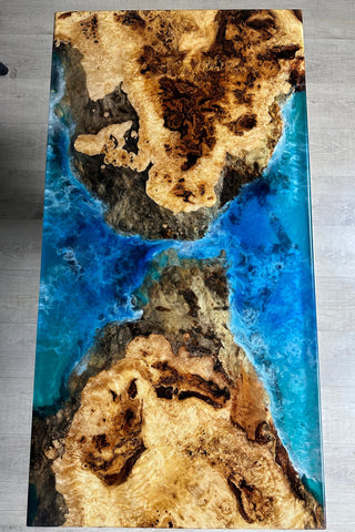 Epoxidtisch mit Strandmotiv