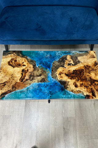 Epoxidtisch mit Strandmotiv