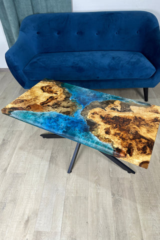 Epoxidtisch mit Strandmotiv