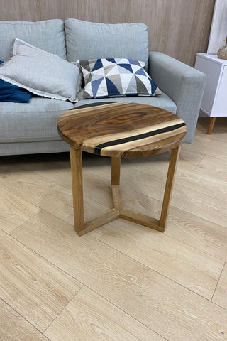 Walnut Round Epoxy Resin Table