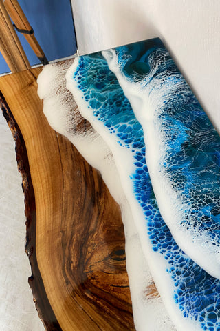 Ocean Wave Epoxy Console Table