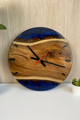 Blue Resin Clock