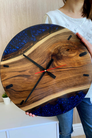 Blue Resin Clock