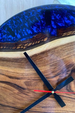 Blue Resin Clock