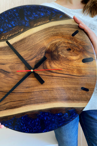 Blue Resin Clock
