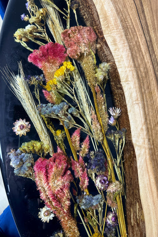 Pressed Flower Round Dining Table