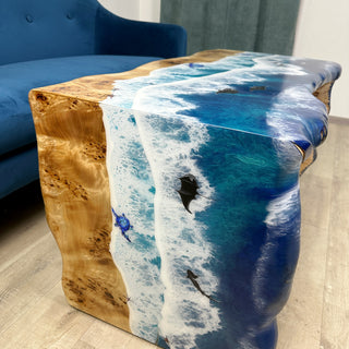 Ocean Epoxy Couchtisch