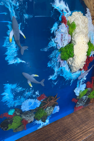 Couchtisch mit Aquarium-Design