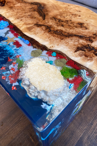 Couchtisch mit Aquarium-Design
