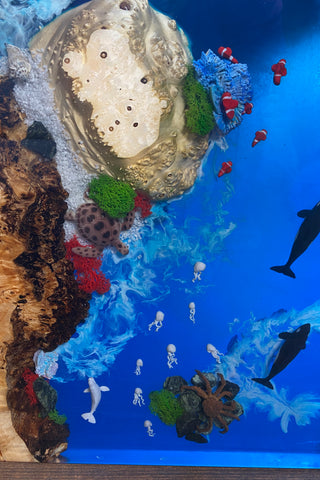 Couchtisch mit Aquarium-Design