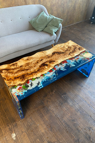 Couchtisch mit Aquarium-Design