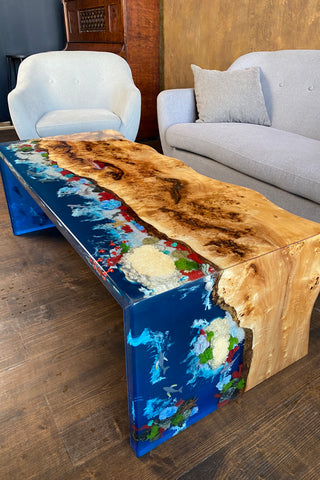 Couchtisch mit Aquarium-Design