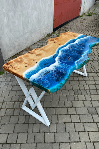 Оcean live edge resin dining table