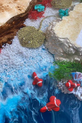 Couchtisch mit Aquarium-Design