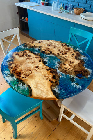 Strandtisch aus Epoxidharz