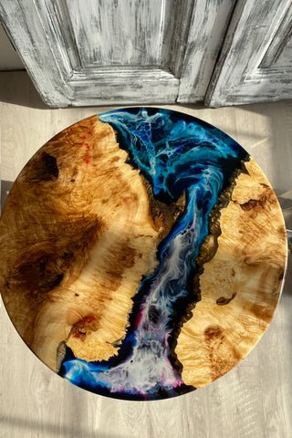 Round Coffee Epoxy Table Set of 2