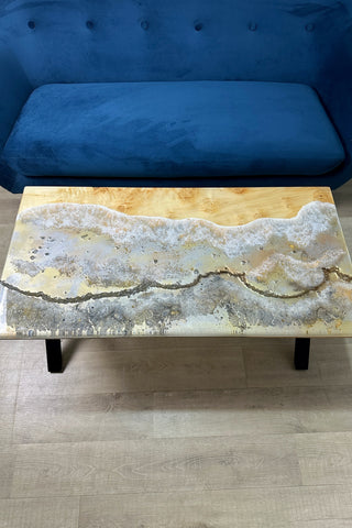 Gold Resin Wood Table